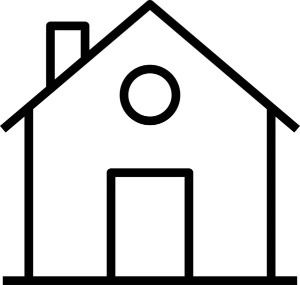 Hausbau Ikone Umriss Stil — Stockvektor