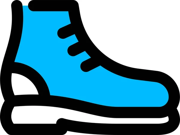 Boot Footwear Shoe Icon Filled Outline Style — Stock Vector