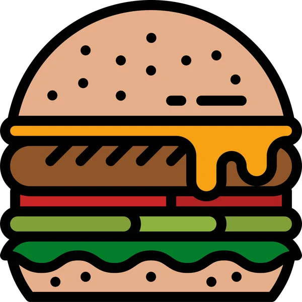 Hamburger Icône Hamburger Junk — Image vectorielle