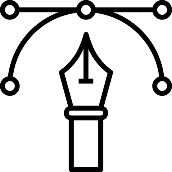 Caneta Tinta Escrita Ícone — Vetor de Stock