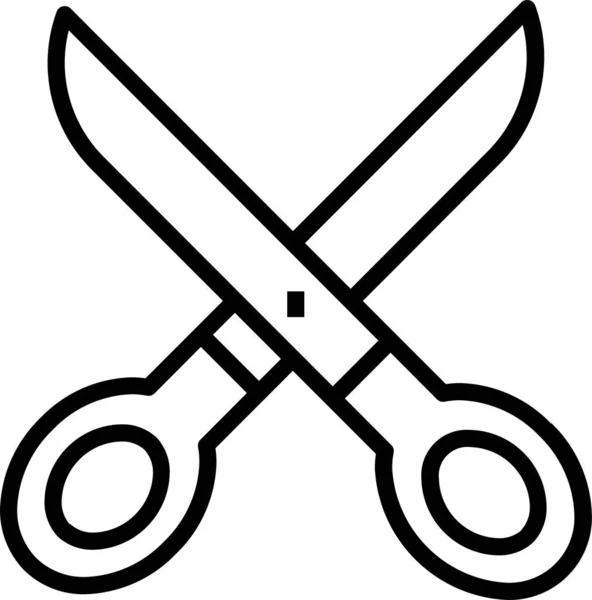 Иконка Ручной Работы Ножницами Стиле Наброска — стоковый вектор