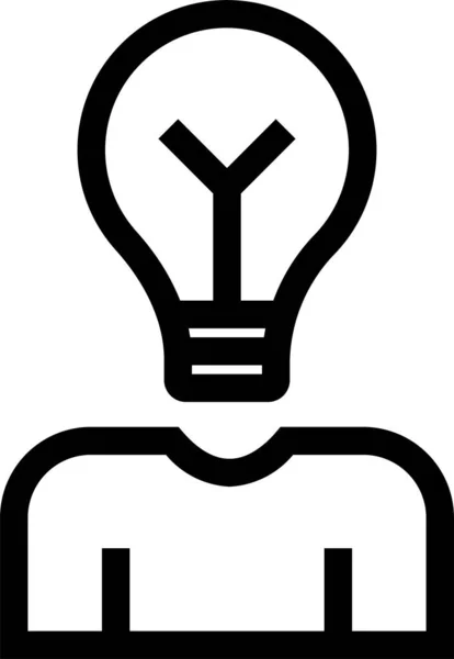 Idea Bombilla Icono Iluminación — Archivo Imágenes Vectoriales