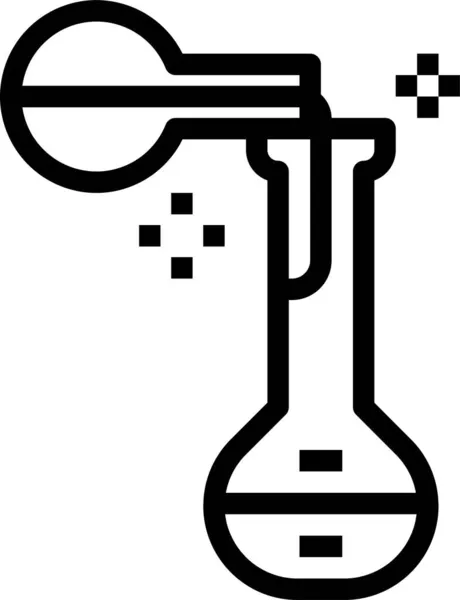 Scheikunde Experiment Lab Icoon Outline Stijl — Stockvector