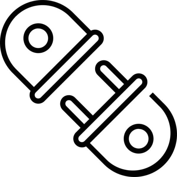 Schalter Elektronik Steckdose Symbol Umriss Stil — Stockvektor