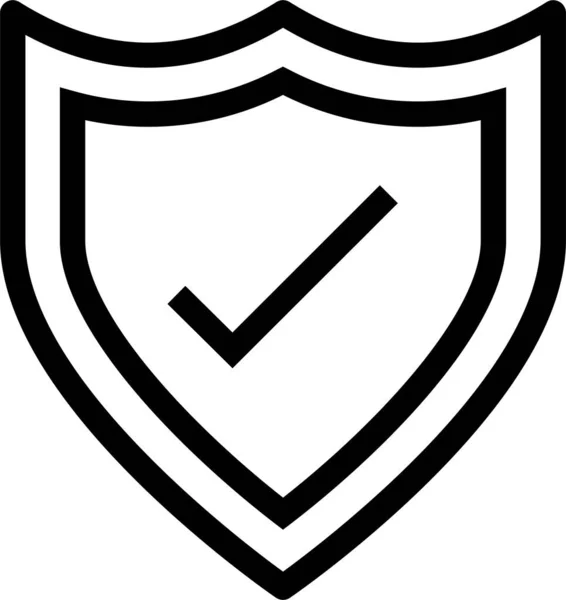 Escudo Protección Seguridad Icono — Vector de stock