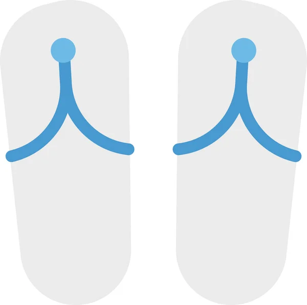 Tongs Chaussures Icône Dans Style Plat — Image vectorielle