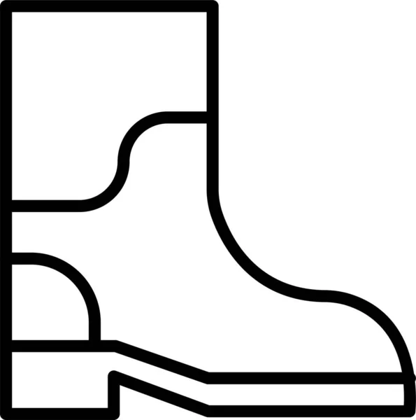 Shoes Boot Gardening Icon Outline Style — Stock Vector