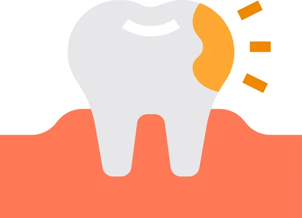 Cavity Dental Dentist Icon Flat Style — Stock Vector