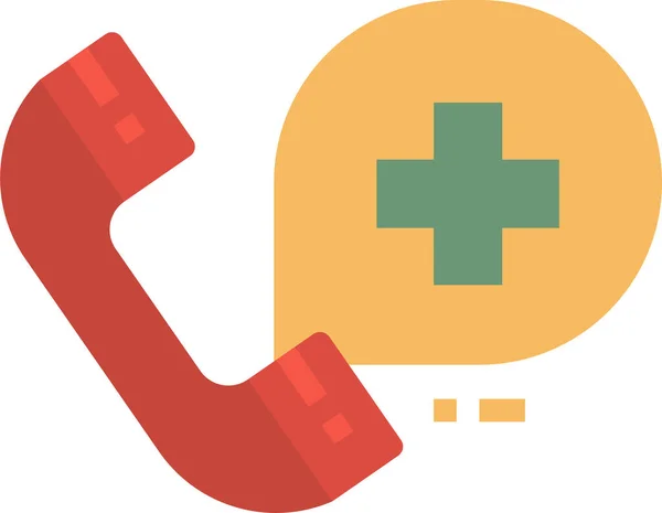 Звонок Значок Телефона Экстренной Помощи — стоковый вектор