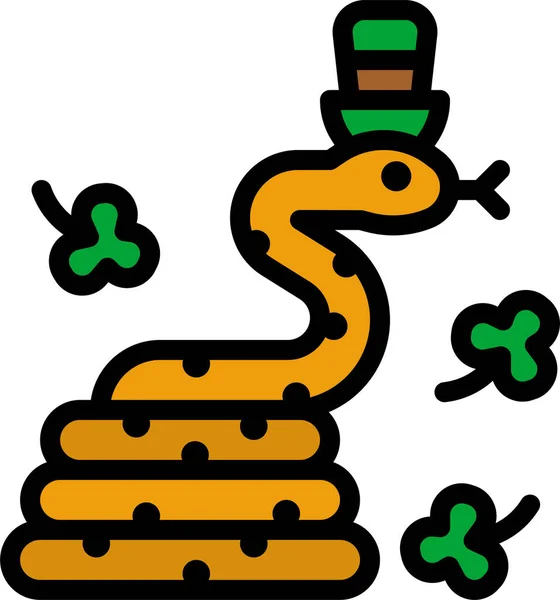 Serpent Animal Irlandaise Icône — Image vectorielle