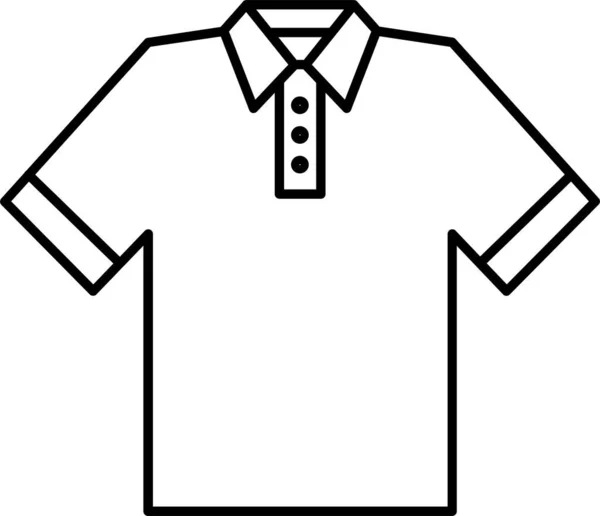 Camisa Casual Icono Ropa Estilo Del Esquema — Vector de stock