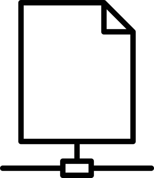 Паперові Файли Піктограма Стилі Контурів — стоковий вектор