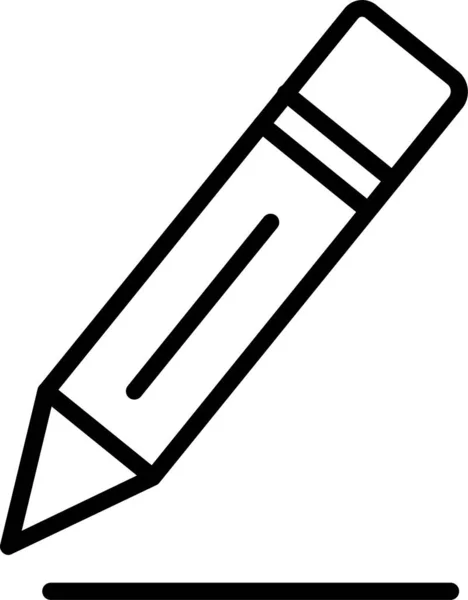 Dibujar Editar Icono Escritura Estilo Esquema — Vector de stock