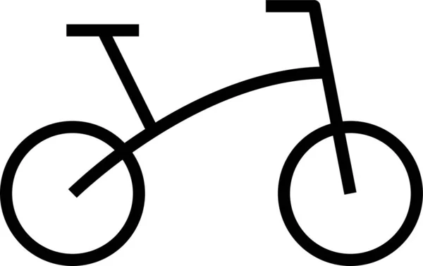 Bicicletta Ciclismo Esercizio Icona Stile Contorno — Vettoriale Stock