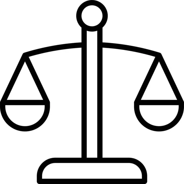 Δικαστικό Εικονίδιο Δικαιοσύνης — Διανυσματικό Αρχείο
