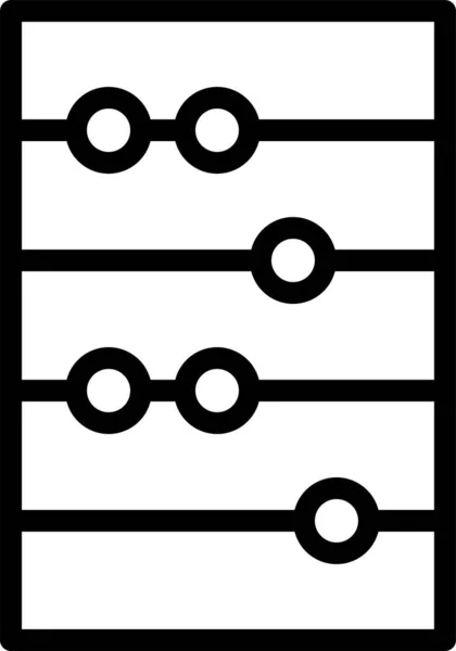 Icono Herramienta Papelería Abacus Estilo Esquema — Archivo Imágenes Vectoriales