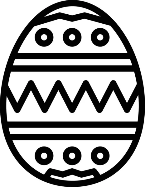 Easter Egg Religion Icon Easter Category — Stock Vector