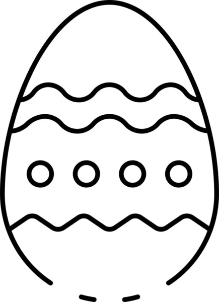 Ikona Jaja Wielkanocnego Party Stylu Zarysu — Wektor stockowy