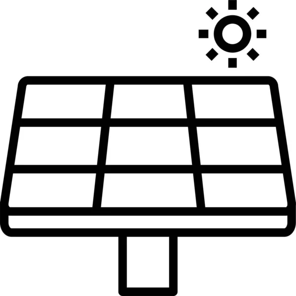 Painel Solar Ícone Energia — Vetor de Stock