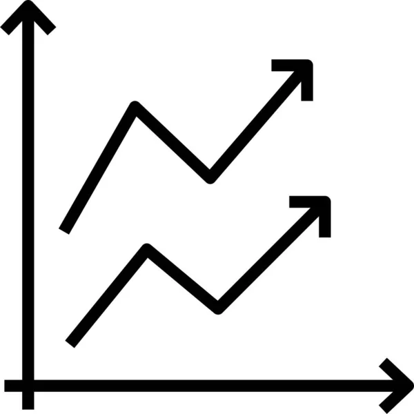Pfeil Symbol Für Wachstumsstatistiken — Stockvektor