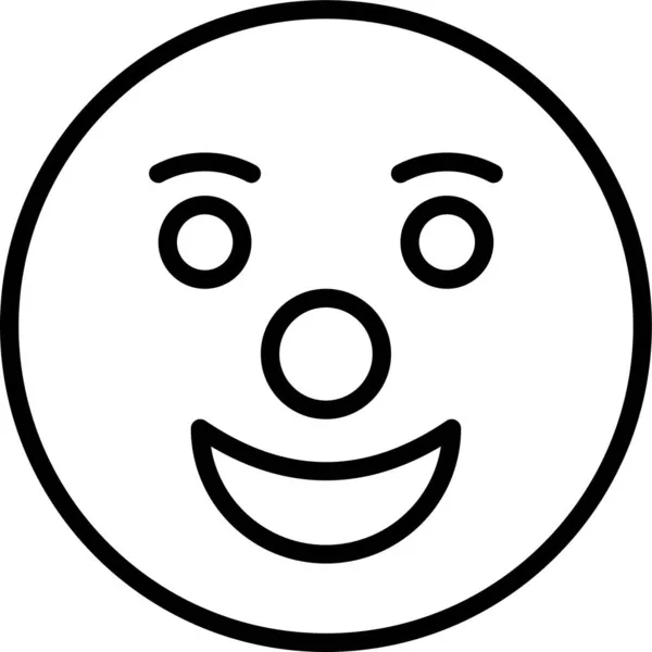 Sonrisa Cara Feliz Icono — Vector de stock