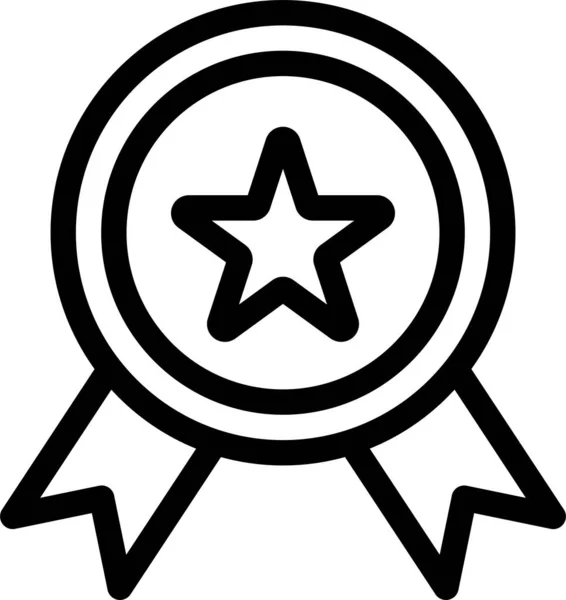 Insignia Medalla Reconocimiento Icono — Vector de stock