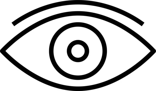 Siktsikon Øynene Konturstil – stockvektor