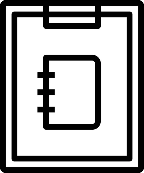 Book Business Clipboard Icon Outline Style — Stock Vector