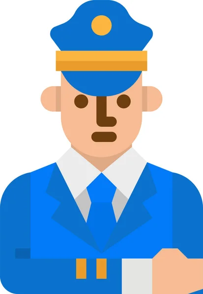 Guardia Guardián Icono Policía — Vector de stock