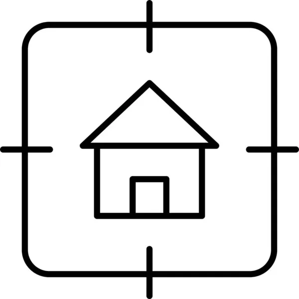 Target Icona Immobiliare — Vettoriale Stock