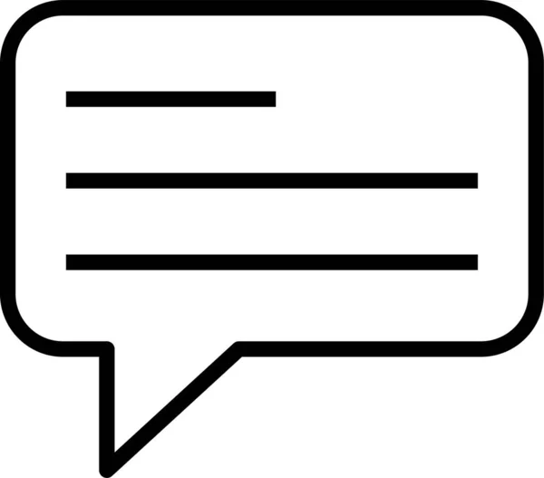 Schrijven Communicatie Gesprek Pictogram Grote Lijnen Stijl — Stockvector