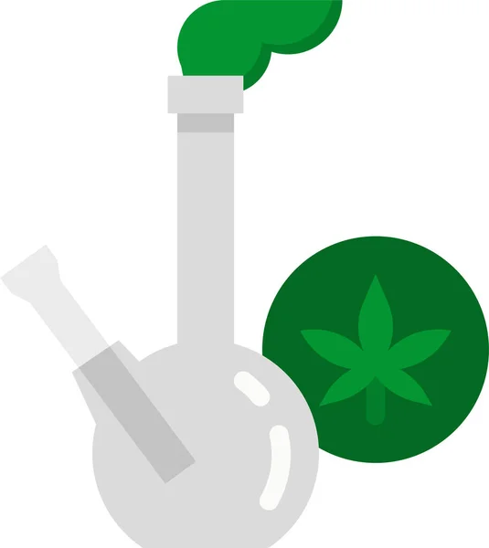 Bong Cannabis Marihuana Ikone — Stockvektor