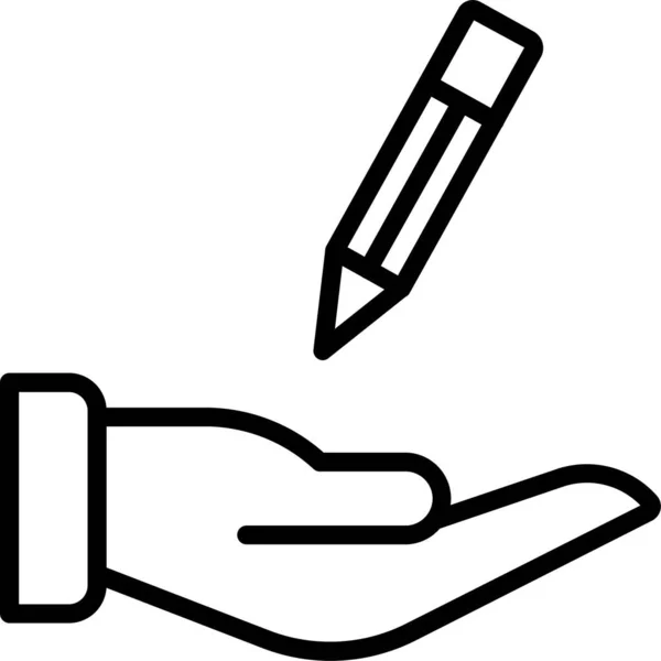 Ikona Nauki Ołówka — Wektor stockowy