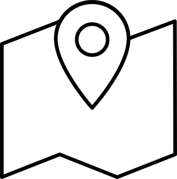 Pin Point Way Icoon — Stockvector