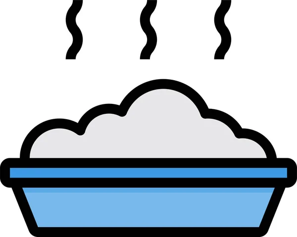 Kochausrüstung Lebensmittel Ikone Ausgefülltem Outline Stil — Stockvektor