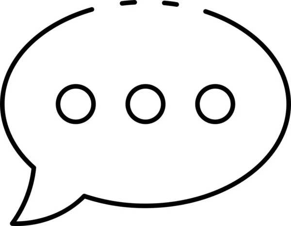 Иконка Разговора Пузырь Речи Стиле Наброска — стоковый вектор