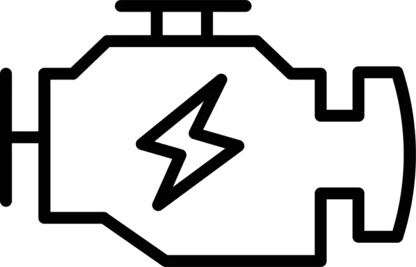 Icono Del Motor Del Motor Del Coche Estilo Del Esquema — Archivo Imágenes Vectoriales