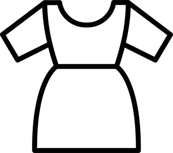 Kläder Plagg Mode Ikon Kontur Stil — Stock vektor