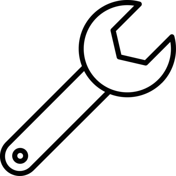 Значок Ремонту Ключа Стилі Контурів — стоковий вектор