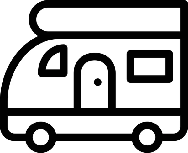 Иконка Транспортного Фургона Стиле Наброска — стоковый вектор