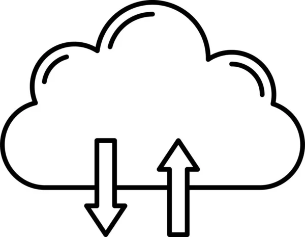 Daten Icon Zum Herunterladen Umriss Stil — Stockvektor