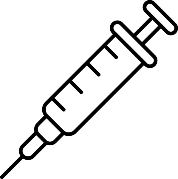 Injection Vaccine Syringe Icon — Stock Vector