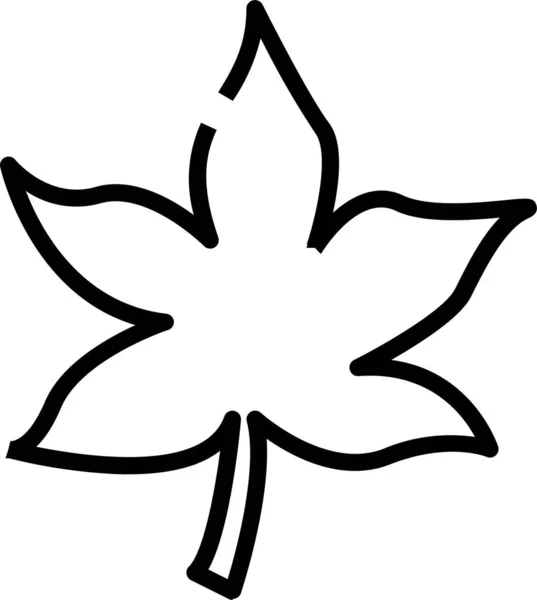 Иконка Листового Ботанического Растения Стиле Наброска — стоковый вектор