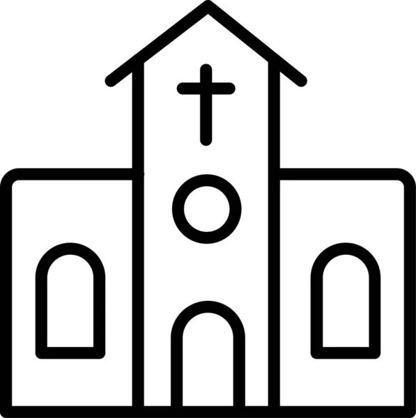 Icono Religioso Católico Cristiano Estilo Esquemático — Vector de stock