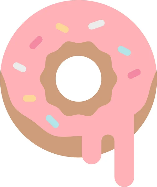 Bäcker Dessert Donut Symbol Der Kategorie Lebensmittel Getränke — Stockvektor