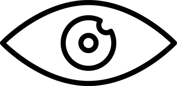 Vista Del Ojo Icono Visible Estilo Esquema — Archivo Imágenes Vectoriales