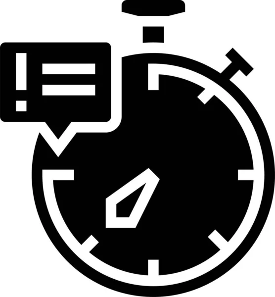 Horloge Panneau Contrôle Icône Date Limite Dans Style Solide — Image vectorielle