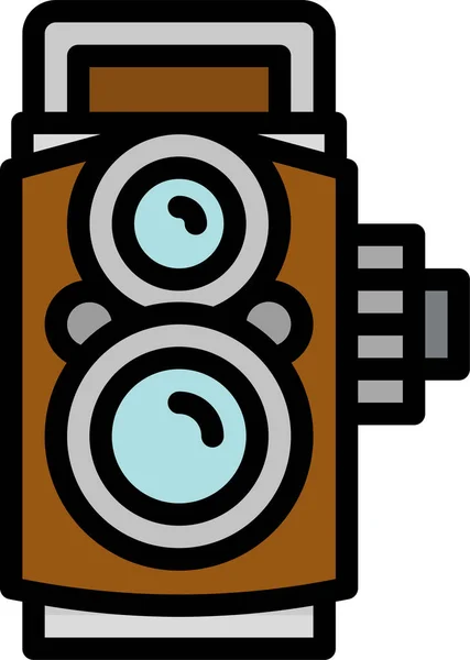Иконка Фотографии Камеры Стиле Заполненного Контура — стоковый вектор