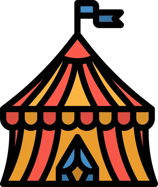 Icono Fantasía Circo Atracciones Categoría Eventos Entretenimiento — Archivo Imágenes Vectoriales