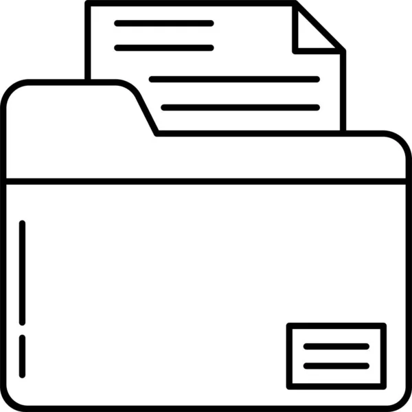 Archivo Documentos Icono Archivo Estilo Esquema — Vector de stock